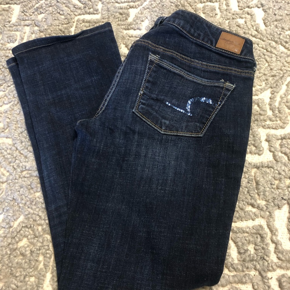 AE sequined pocket skinny kick